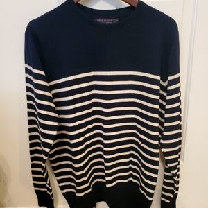 Mens 100% Cotton Striped Breton Sweater
